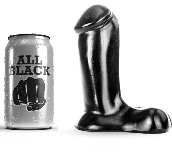 ALL BLACK DILDO REALISTIC 14 CM