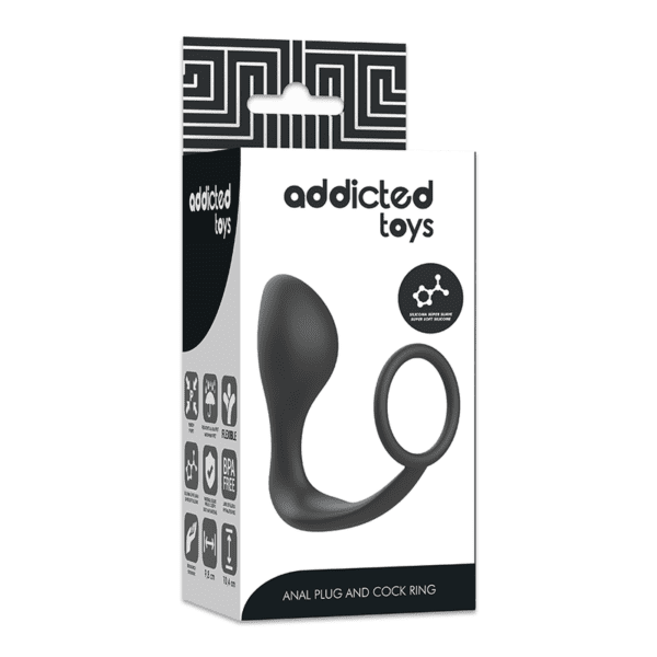 ADDICTED TOYS PLUG ANAL COM ANEL DE SILICONE PRETO - Image 6