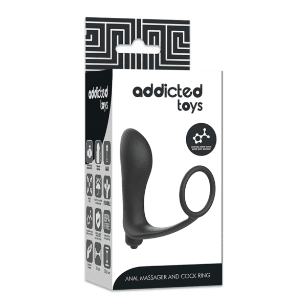 ADDICTED TOYS PLUG ANAL VIBRATÓRIO COM ANEL DE PÉNIS - Image 5