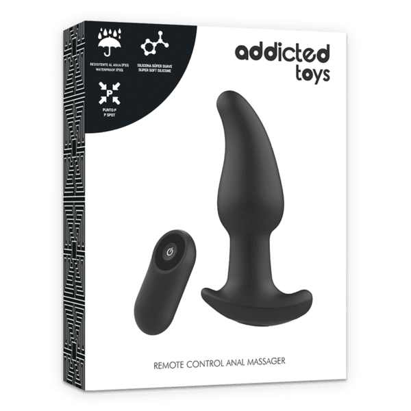 ADDICTED TOYS PLUG ANAL DE CONTROLO REMOTO PONTO P PRETO - Image 5